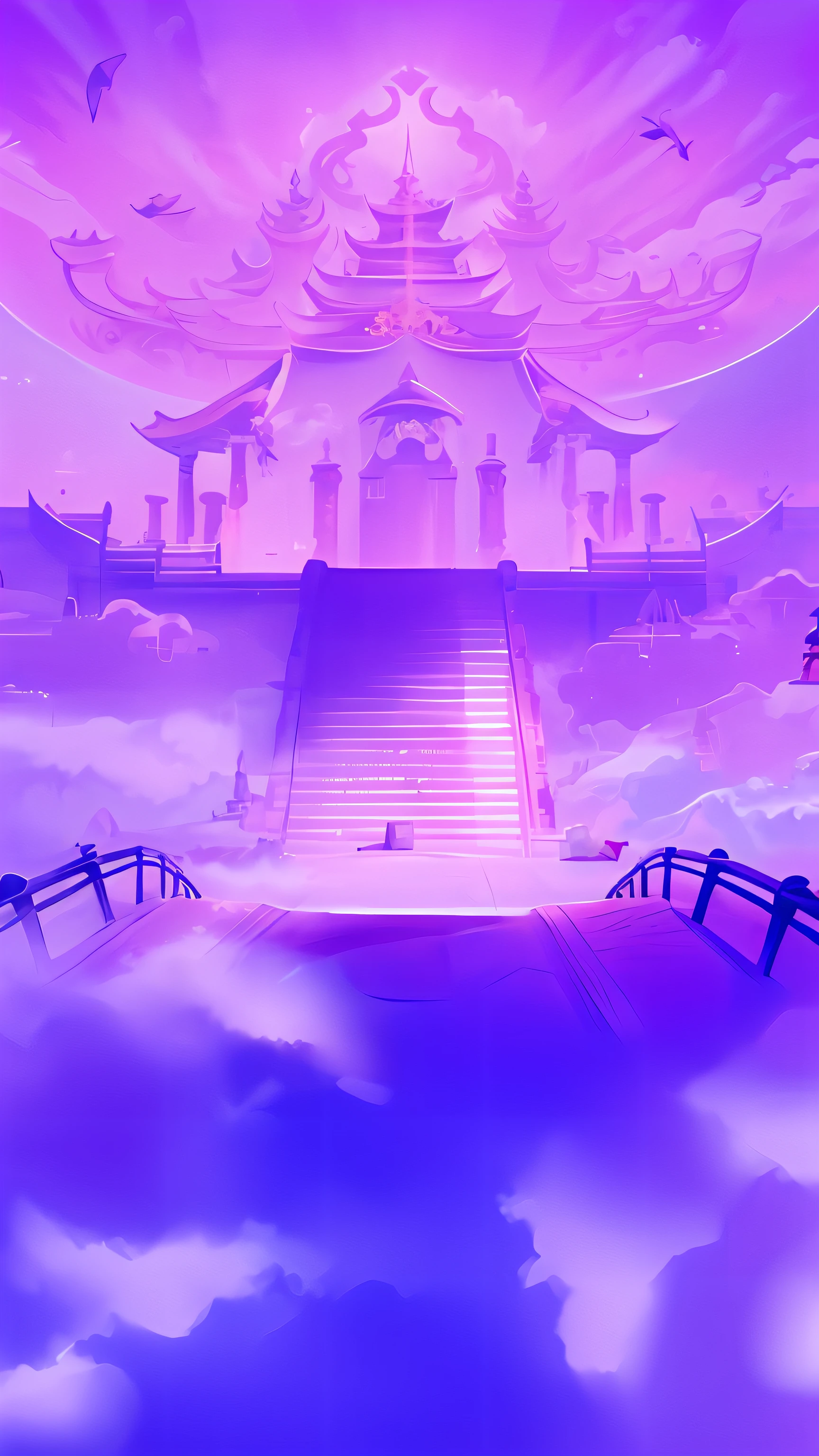 paisaje anime de una escalera que conduce a un templo en el cielo, palacio de la nube, fondo del cielo, Fondo del templo, fondo de artework, palacio flotando en el cielo, Entorno de fondo de pantalla de onda de vapor, fondo de arte, telón de fondo del reino de la luz, entrada al reino etéreo, fondo de la arena, mansión de ondas de vapor, Pintura mate arcano dota pixar, puerta del cielo, Estilo de iluminación de ondas de vapor, !arte conceptual de ensueño --auto