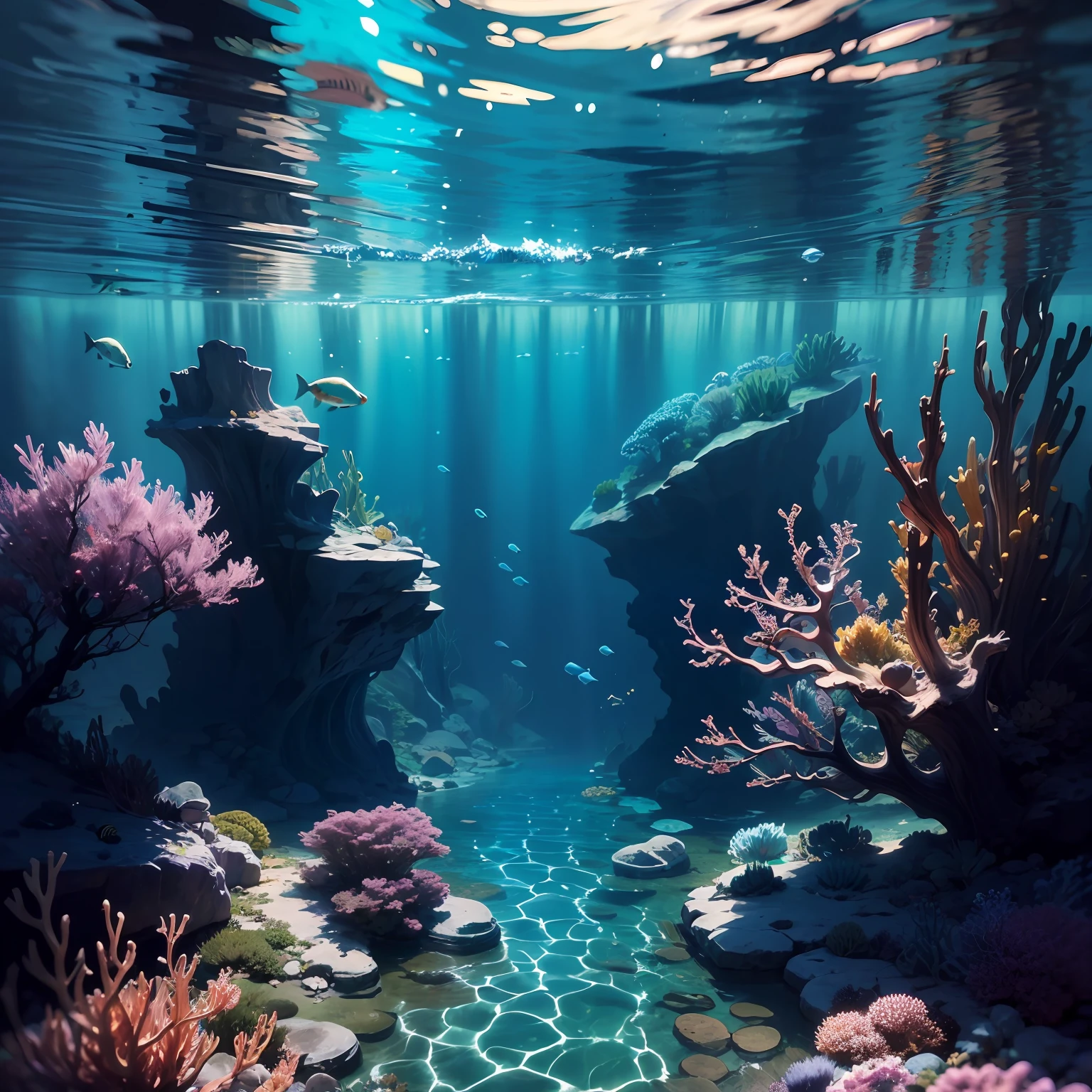 master masterpiece,abyssopelagic,(underwater world：1.2)beauitful,Dreamlike,soft,Warmth，shinkai --auto