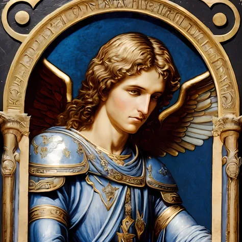 Man loiro Saint Archangel miguel com a espada, age 29 years, Catholic ...