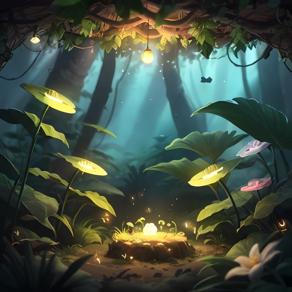 Underground ant nestasterPiece，best best quality，（Very detailed CG Unity 8k wallpaper），（best illustrations），（Best Shadows），naturals,,,,,,,，surrounded by flower，（Natural element），（Jungle Theme），（Leaves），（Twigs），（Fireflies），（particle effect）and other 3D，octanerendering，raytraced，is super detailed，No text，CARTOON