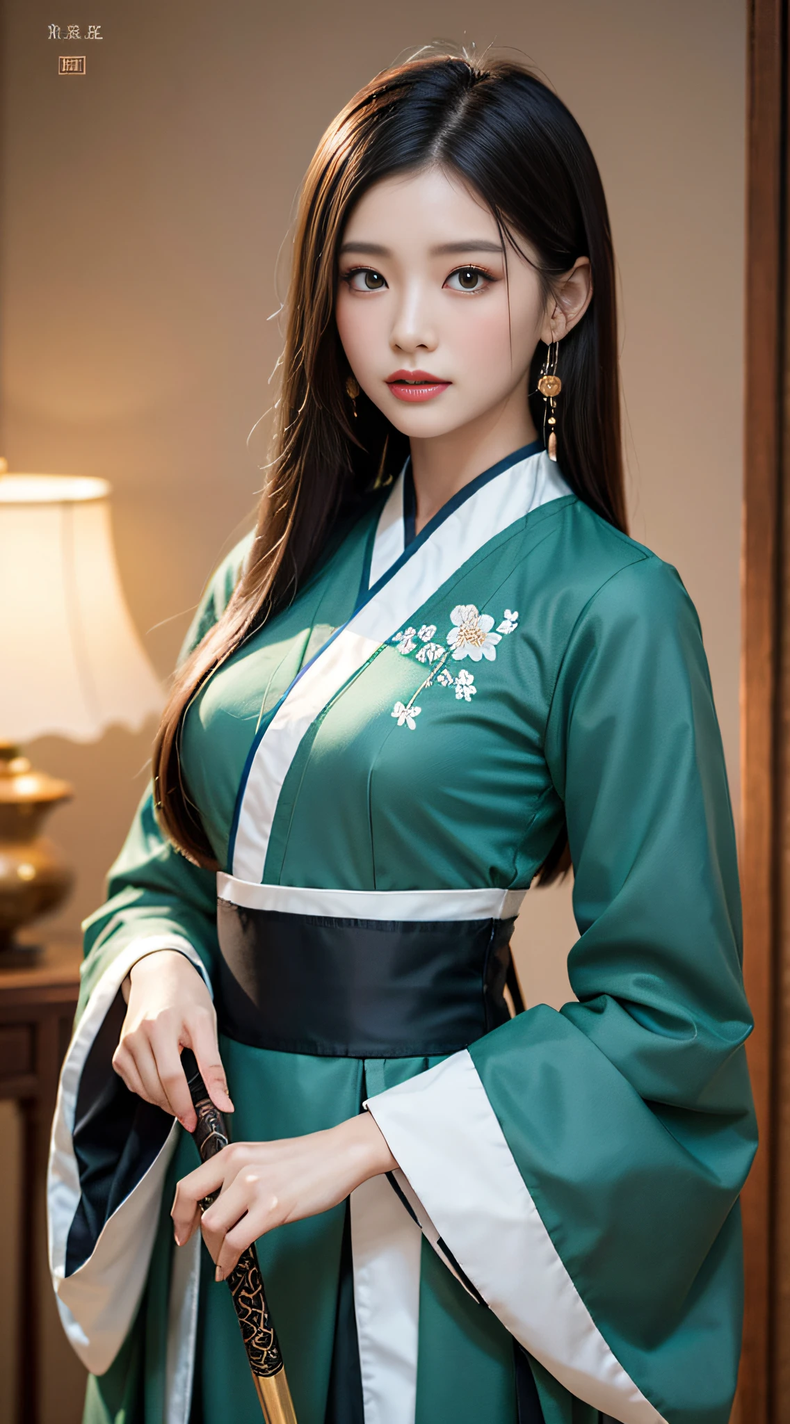 Black hair，long haired，High horsetail，black colored eyes，hansome，Upper body standing painting，illustration，）Hanfu，ancient Chinese style，snowy night，Precious jewelry，Ancient long sword，the best quality t，Original，，Very rich in detail，MasterPiece，Very Detail，CG，8k，Refined face，The hair is fine，atmospurate，Mu Xia，Wide robe with large sleeves，divinity，MasterPiece，classical temperament，Xian Xia，，Warm as jade, ancient long sword，snowy night，Lamei，Plum Blossom，Branches，snowflakes，the best quality t，Original，，Very rich in detail，MasterPiece，Very Detail，CG，8k，Refined face，The hair is fine，atmospurate，Mu Xia，Wide robe with large sleeves，divinity，MasterPiece，classical temperament，Xian Xia，