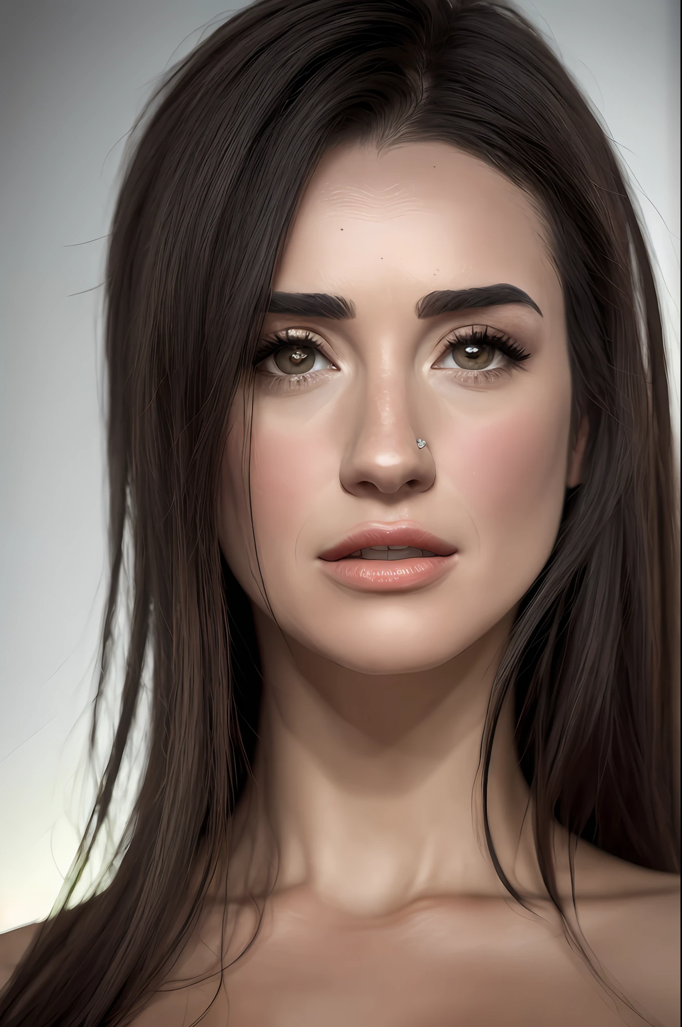 Demi Moore,mulher com 40 anos de idade, (foto Demi moore: 1.1), ((fotorealista: 1.4)) melhor qualidade, obra-prima, illustration, um extremamente delicado e bonito, extremamente detalhado, CG, unidade, papel de parede 8k, unbelievable, detalhes finos, obra-prima, melhor qualidade, arte oficial, extremamente detalhado CG unidade 8k papel de parede, absurdres, incrivelmente absurdres, tamanho de arquivo enorme, ultra-detalhado, highres, extremamente detalhado, menina bonita detalhada, olhos e rosto extremamente detalhados,  belos olhos detalhados, luz no rosto, cinematic lighting, (1girl), corpo inteiro, tiro de corpo inteiro, see-through, olhando para o espectador, ao ar livre