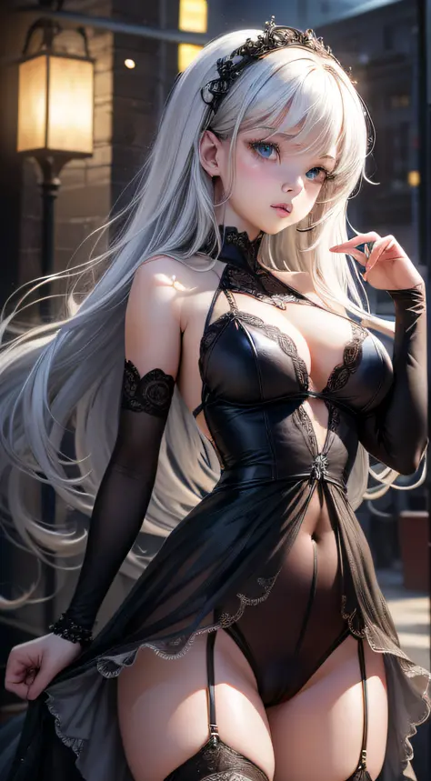 ulzzang-6500-v1.1, (raw photo:1.2), (photorealistic:1.4), beautiful detailed girl, white hair and blue eyes, very detailed eyes and face, beautiful detailed eyes, absurd, incredibly ridiculous, huge file size, super detailed, high resolution, very detailed...