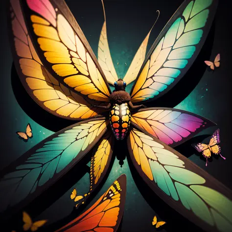 unique detailed colorful butterfly art surrealism --auto