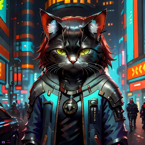 Galactic cat, cyberpunk, --auto