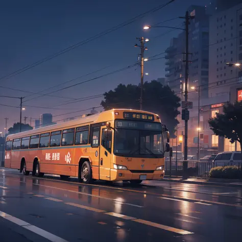 At night, buses go to the suburbs with little traffic