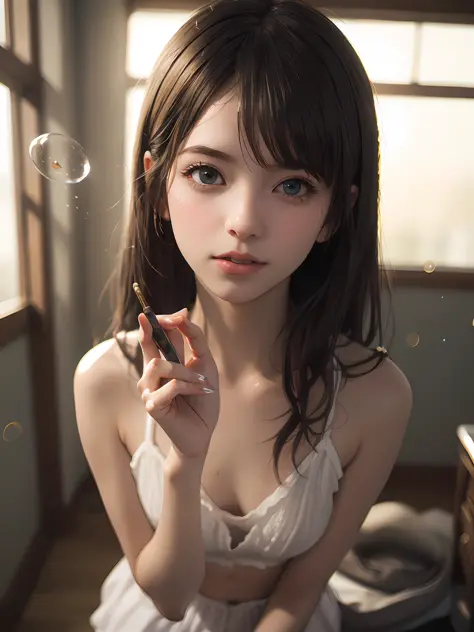Fantastic, absurd, super detailed, masterpiece, high resolution, beautiful girl, immersed in liquid, human, magic circle, small ...