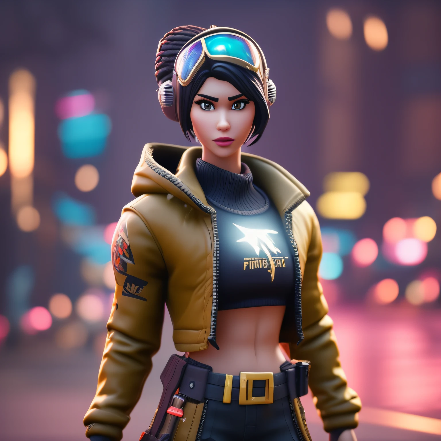 (male character) Fortnite style, ultra detailed cyberpunk, masterpiece- extramally detailed unreal engine, octane render, bokeh, vray, houdini render, quixel megascans, arnold render, 8k uhd, raytracing, cgi, lumen reflections, cgsociety, ultra realistic, 100mm, film photography, dslr, cinema4d, studio quality, film grain