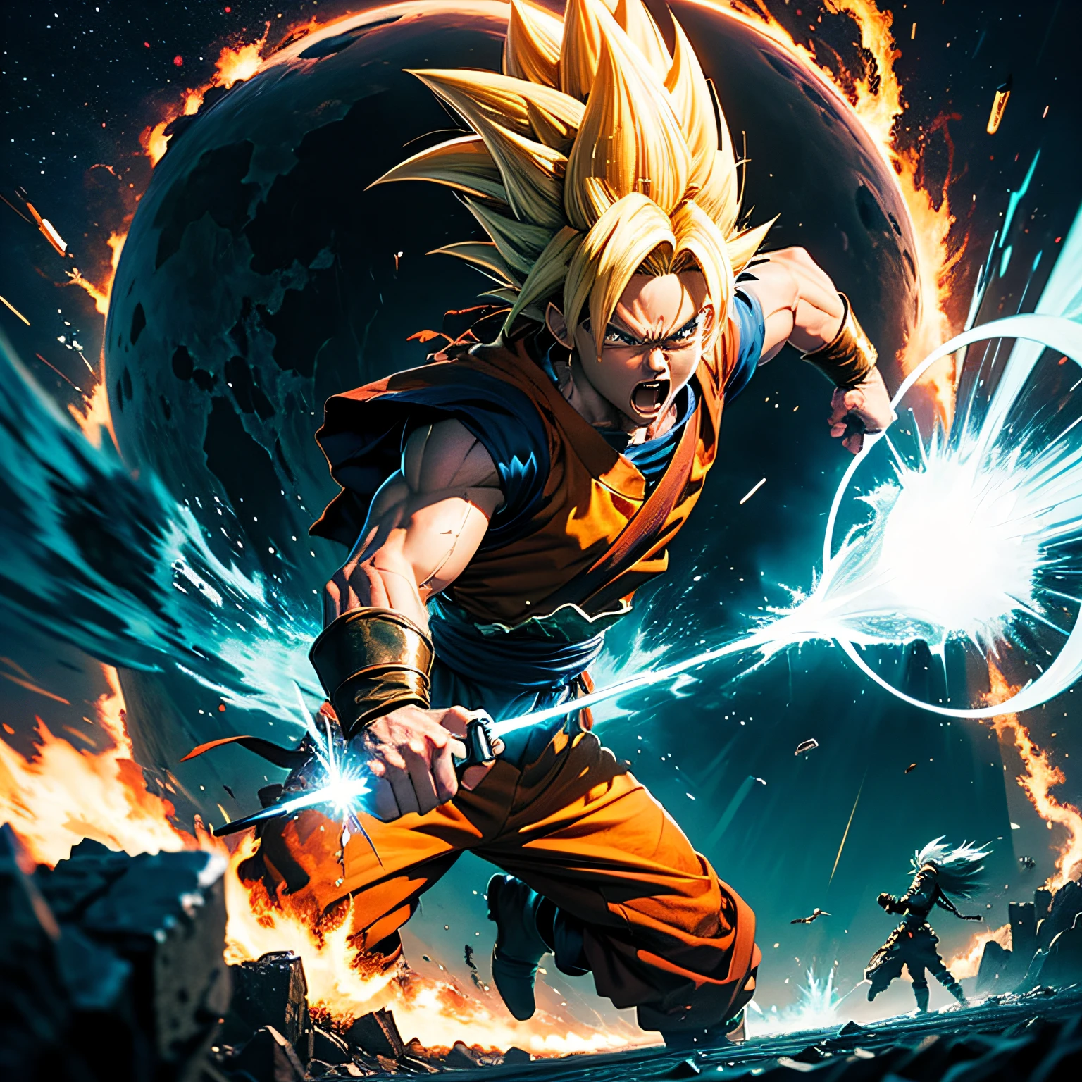 goku demon kamehameha, trending on artstation, anime 4 | Stable Diffusion