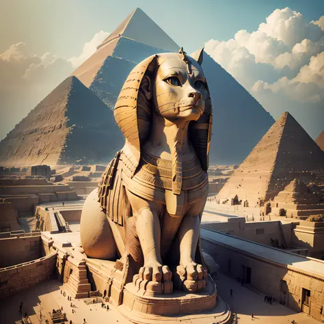 Ultra realistic photo of the Great Sphinx of Giza, with richness of detail and using all the historical database contained in the great network, bringing all the detail of the place and maintaining all the originality of the place, using reproduction quali...