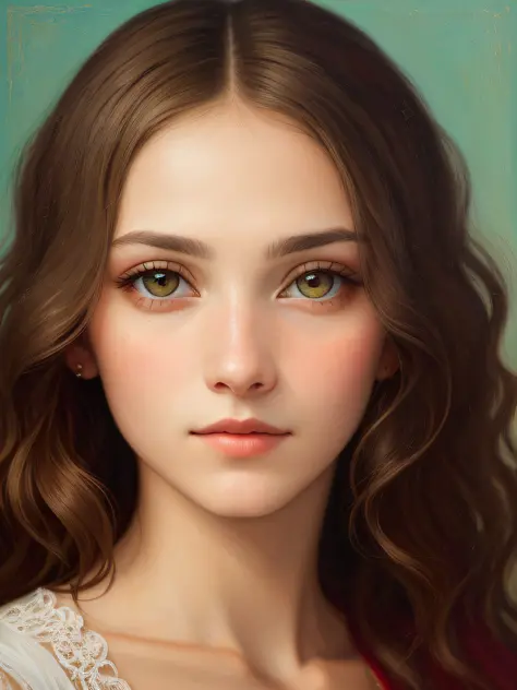 oil painting by Leonardo da Vinci, realistic photography, closeup face of Jennifer Lopes with white and messy hair, her eyes are sweet and vibrant, her face is symmetrical, silky peach skin, soft torch luminosity on the face by REMBRADT, Adobe Illustration...