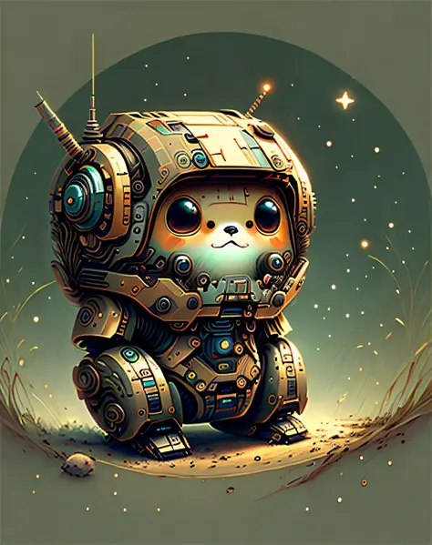 Cute robot, Star Wars style, cute and cute,
