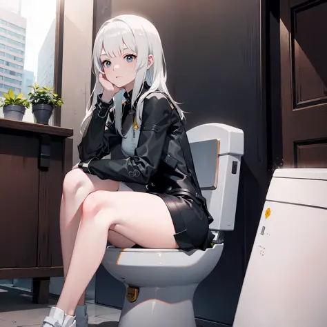 Sitting on the toilet, Thinker on the toilet.卡列尼娜