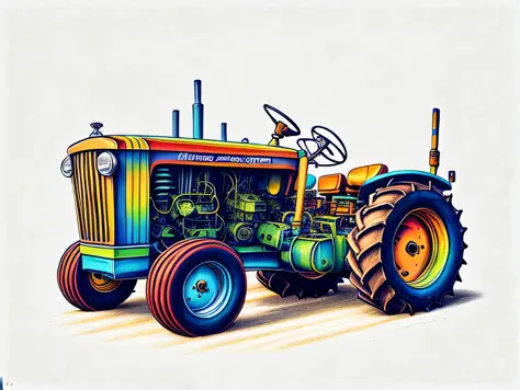 RainbowPencilRockAI farm tractor