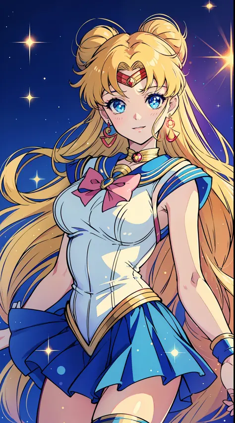 Girl, Solo:
Style: Anime (Sailor Moon)
Quality: Graceful
Quality: Compassionate
Hair: Long, flowing hair in a vibrant shade of b...