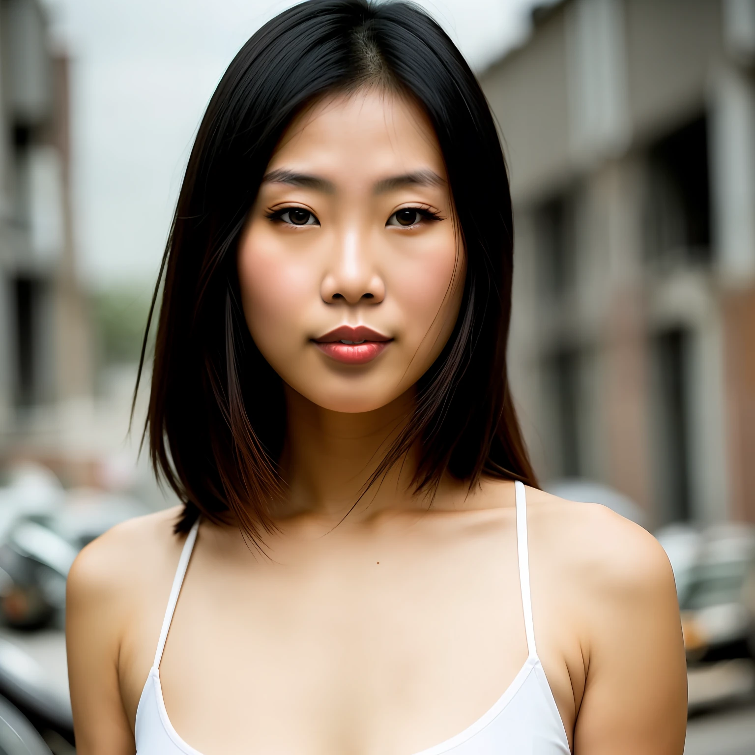 Asian woman on the street