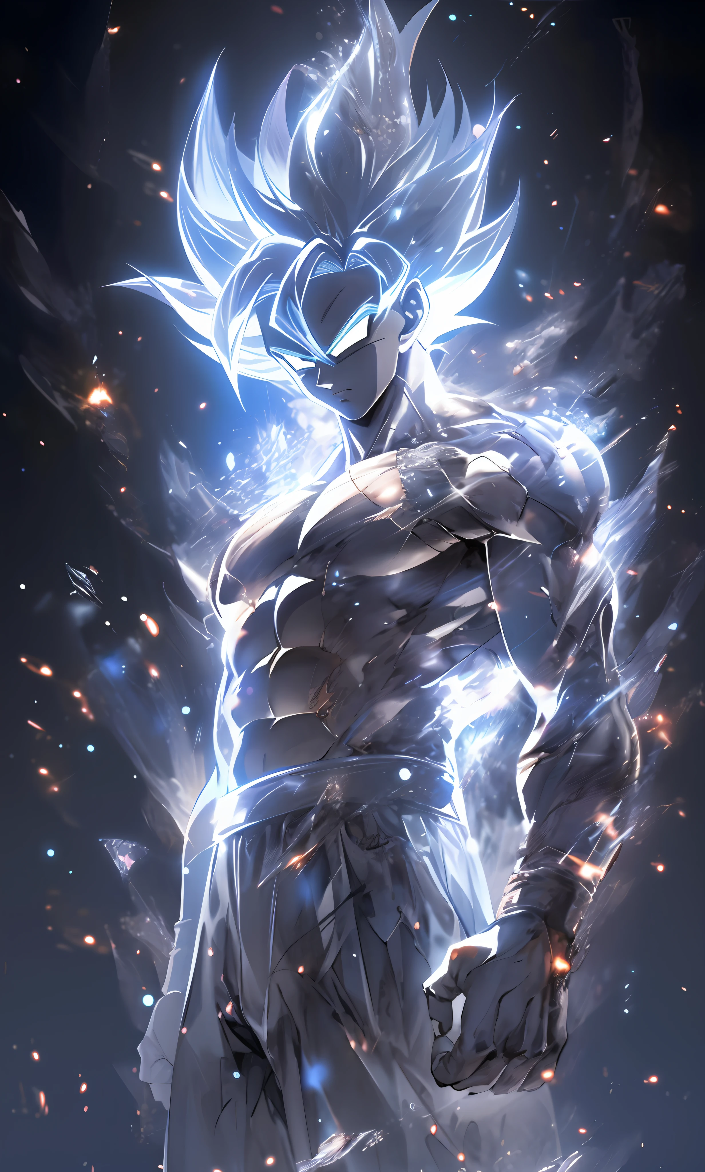 Nahaufnahme einer Person mit einem sehr großen Körper, Sehr großer Körper, super instinktiv, Energiemann Epos Anime, 4K Manga-Hintergrundbild, Super Saiyajin blau, 4K-Anime-Hintergrundbild, Anime-Hintergrundbild 4k, Anime-Tapete 4k, Charakter Dragon Ball, Goku, menschlicher Goku, Super Saiyajin Goku Sehr detailliertes Porträt