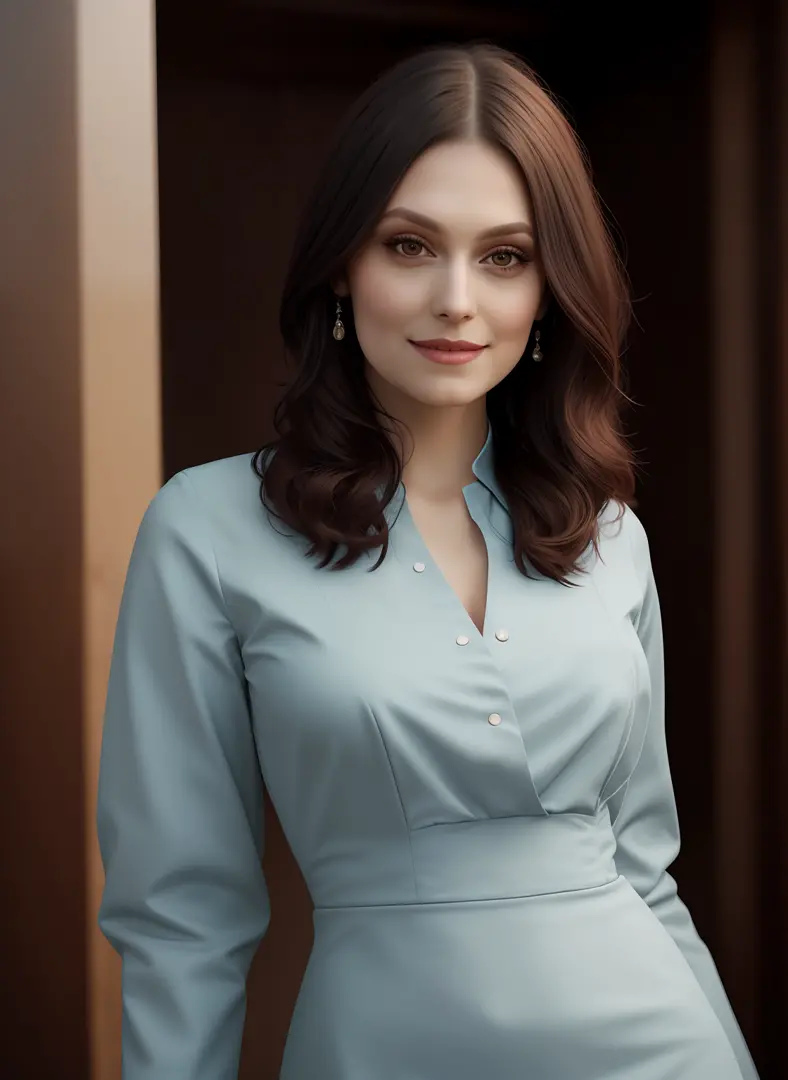 Portrait of woman, elegant dress, subshirt 8K resolution, (0.0) front lit