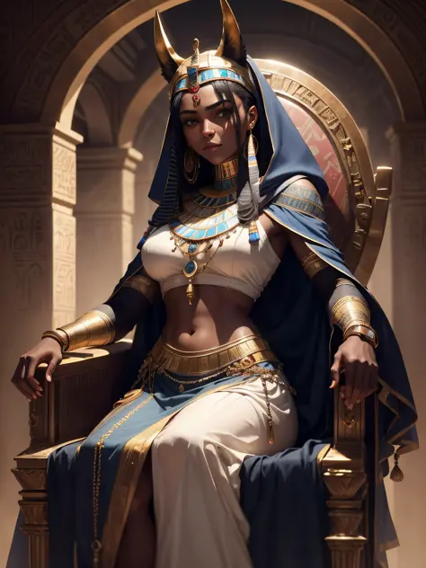 (extremely detailed wallpaper of the CG 8k unit), Egyptian woman, ultra detailed, perfect face, curly dark hair, in the scenery ...
