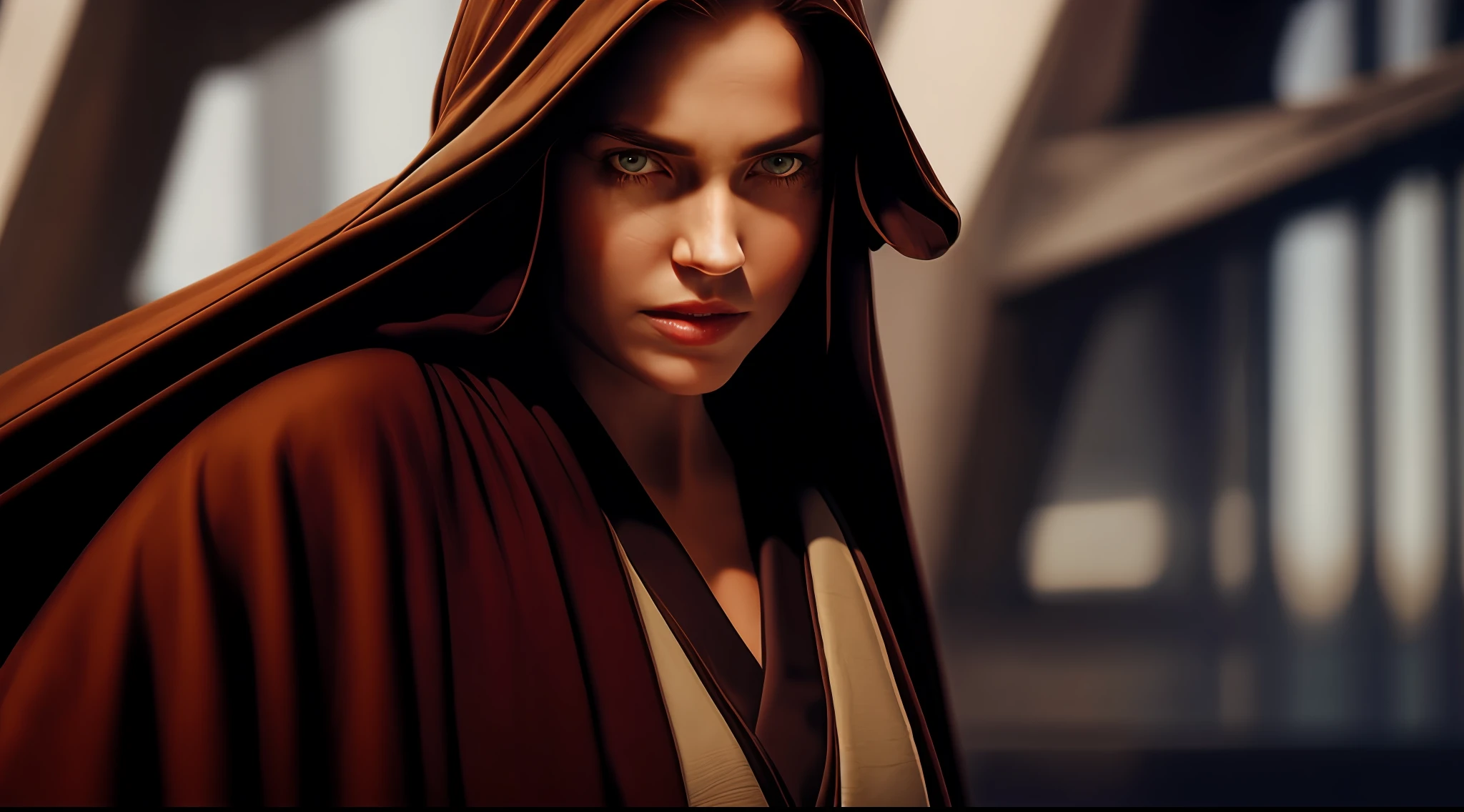 (full body), action shot, Princess Zelda as a Sith lord from STAR WARS, dark robes, symmetrical eyes, (beautifully detailed face, beautiful detailed eyes), dramatic lighting, (photo realism:1. 4), realistic, sharp focus, HD, highly detailed, intricate, photography, hyperrealism, hyperrealistic, raytracing, physics-based rendering