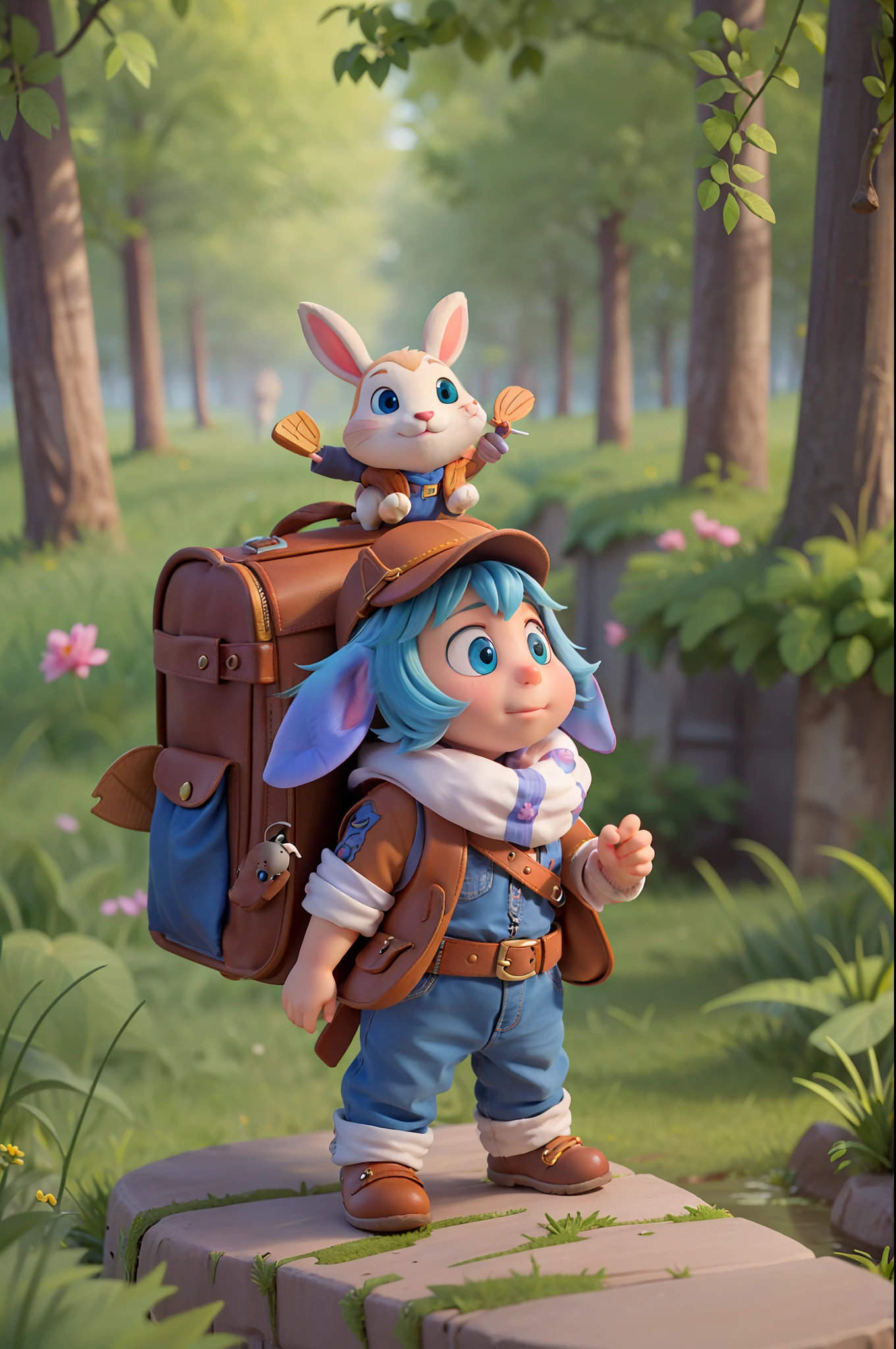 Au pays des rêves, où les merveilles se déroulent,
Il y avait un petit lapin nommé Chamusca, voyageur, aventurier et audacieux.
Avec un petit sac à dos et un esprit curieux,
Il s&#39;est lancé dans un voyage d&#39;un genre particulier.