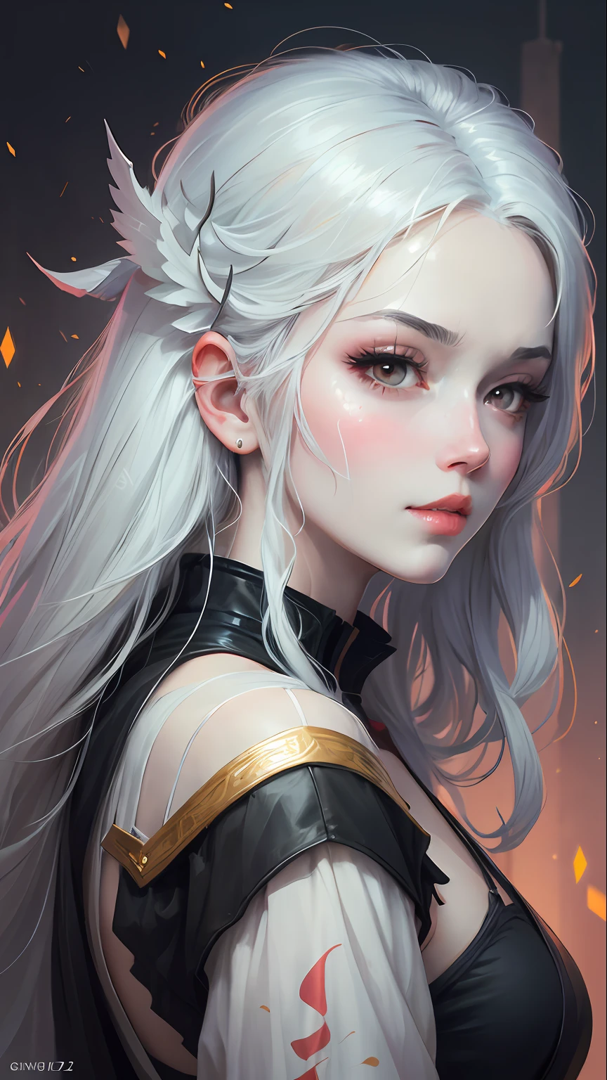 a close up of a woman with white hair and a white mask, beautiful character painting, guweiz, artwork in the style of guweiz, white haired deity, by Yang J, epic exquisite character art, stunning character art, by Fan Qi, by Wuzhun Shifan, guweiz on pixiv artstation