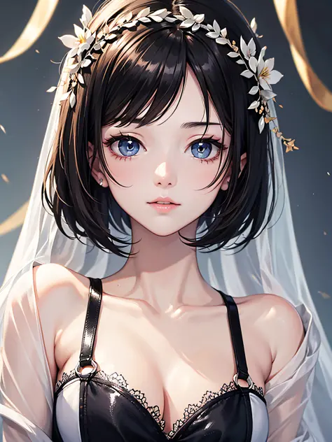 Top CG, the highest picture quality, masterpiece, delicate and delicate Bishōjo, white skin, plump chest, perfect facial features, bright eyes, beautiful and cold, beautiful and heroic, black hair, shiny, transparent skin, 4k picture quality,