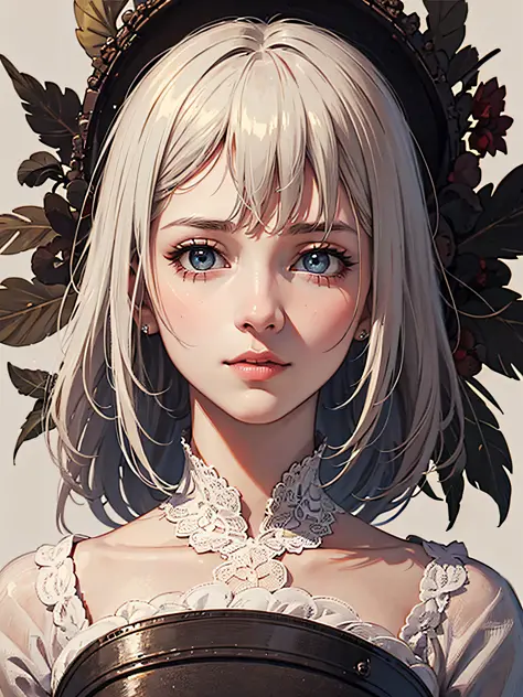 Trends on ArtStation, Trends on CGSociety, Intricate, High Detail, Sharp Focus, Dramatic, Realistic Art of Drawing by Midjourney and Greg Rutkowski, Sketch, Masterpiece, Best Quality, Very Detailed, 1girl, Half, Beautiful Meticulous Eyes, Cute Anime Face, ...