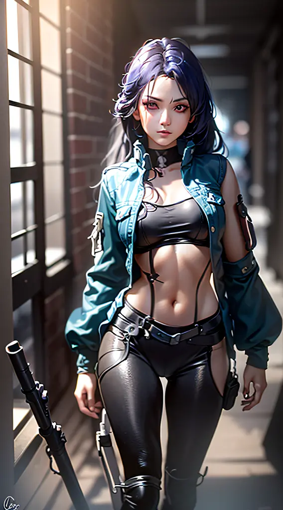 there is a woman in a sexy outfit holding a gun, quiet from metal gear solid, quiet from metal gear solid v, wojtek fus, the sty...