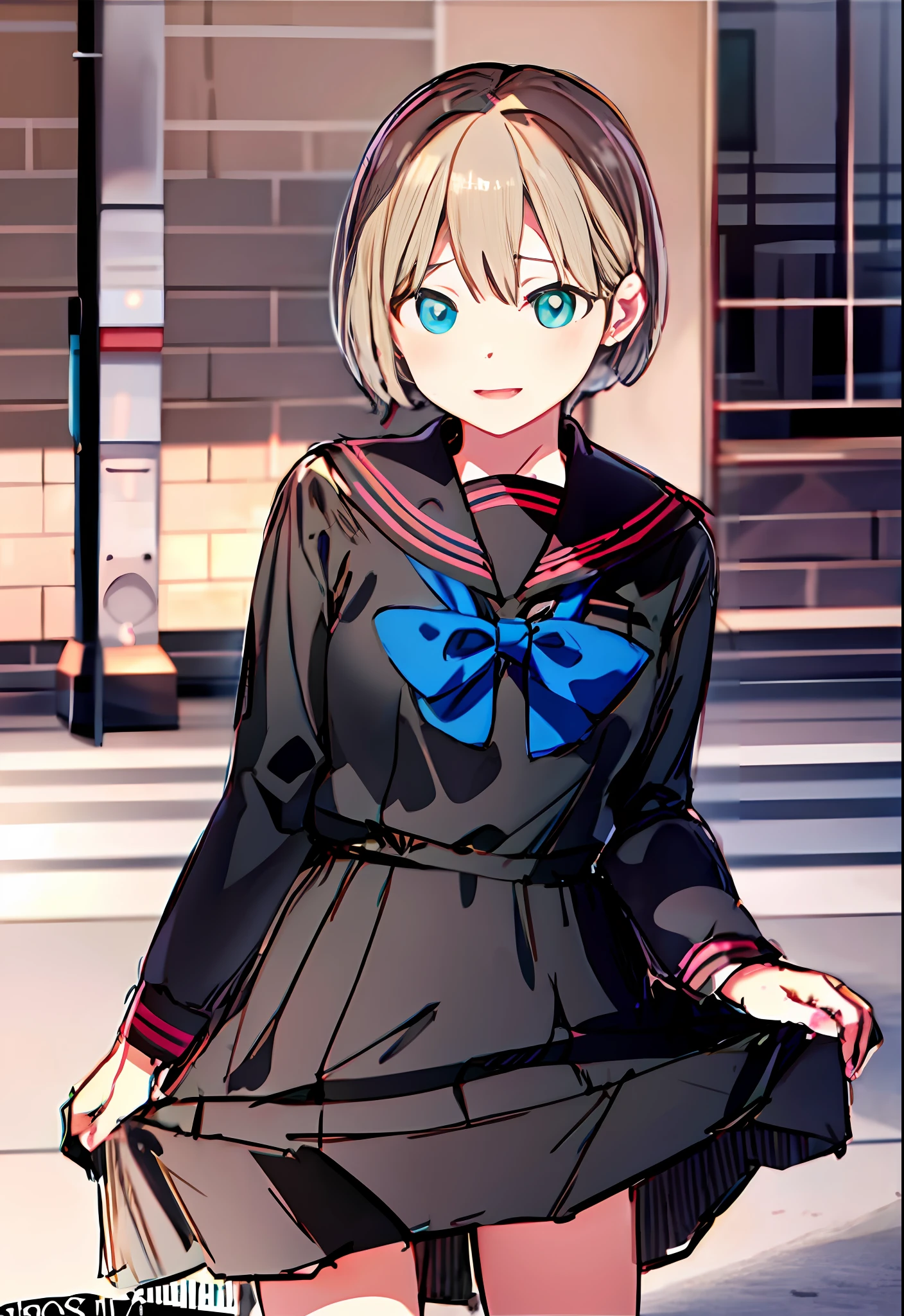 garota anime em um vestido preto com um laço azul,  de vestido, Estilo de coleção Kantai, garota de anime usando um vestido preto, visual de anime de uma linda garota, estilo de arte anime moe, feito com estúdio de pintor de anime, lolish, uniforme jk, uma estudante hiper-realista, estilo de linha de frente das meninas, uma garota de anime, linda garota de anime, em estilo anime