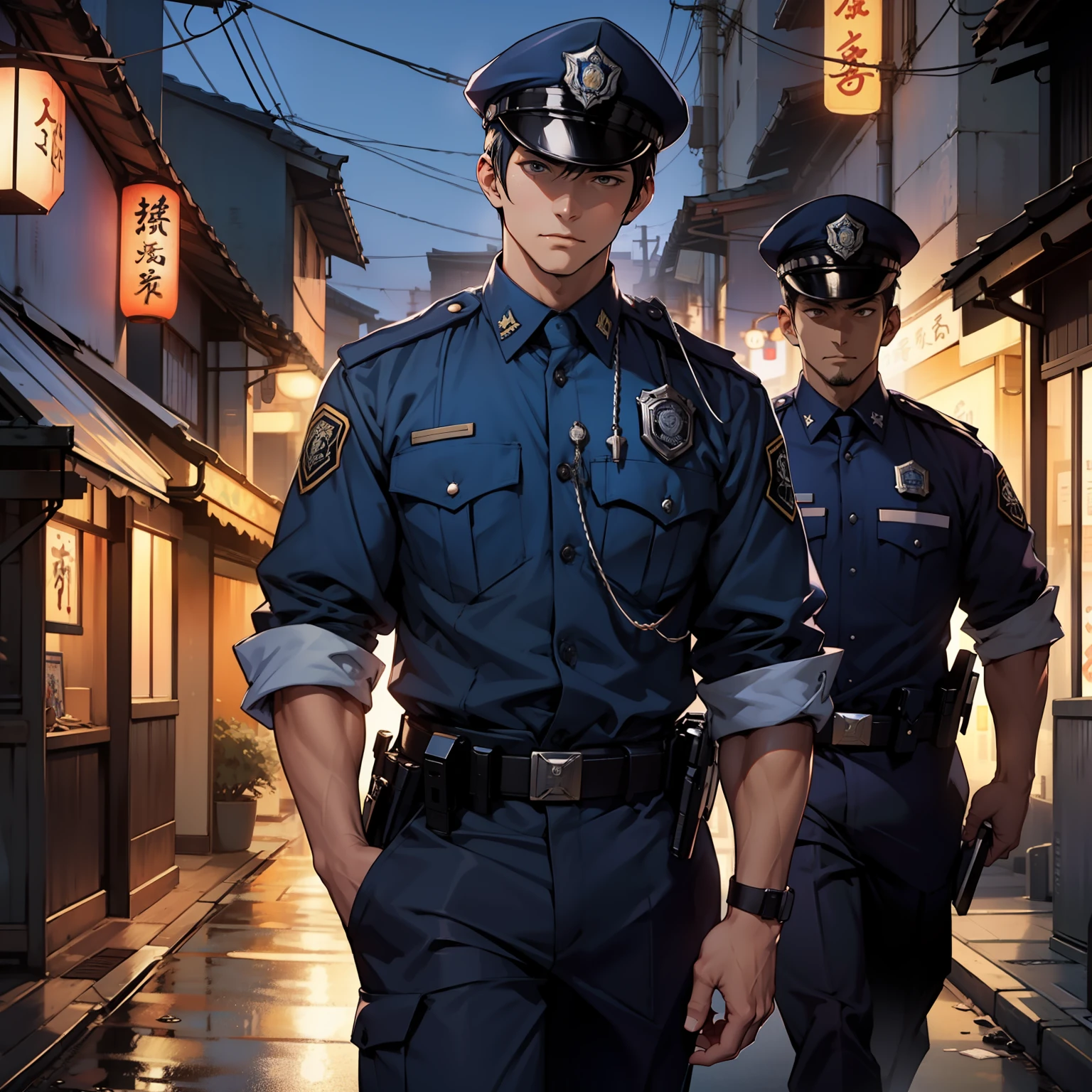 Terrible anime about cops los angles. - AI Photo Generator - starryai