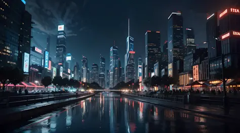 (Best quality),(masterpiece),(ultra detailed),(high detailed),(extremely detailed),"A sprawling futuristic cityscape at dusk, wi...