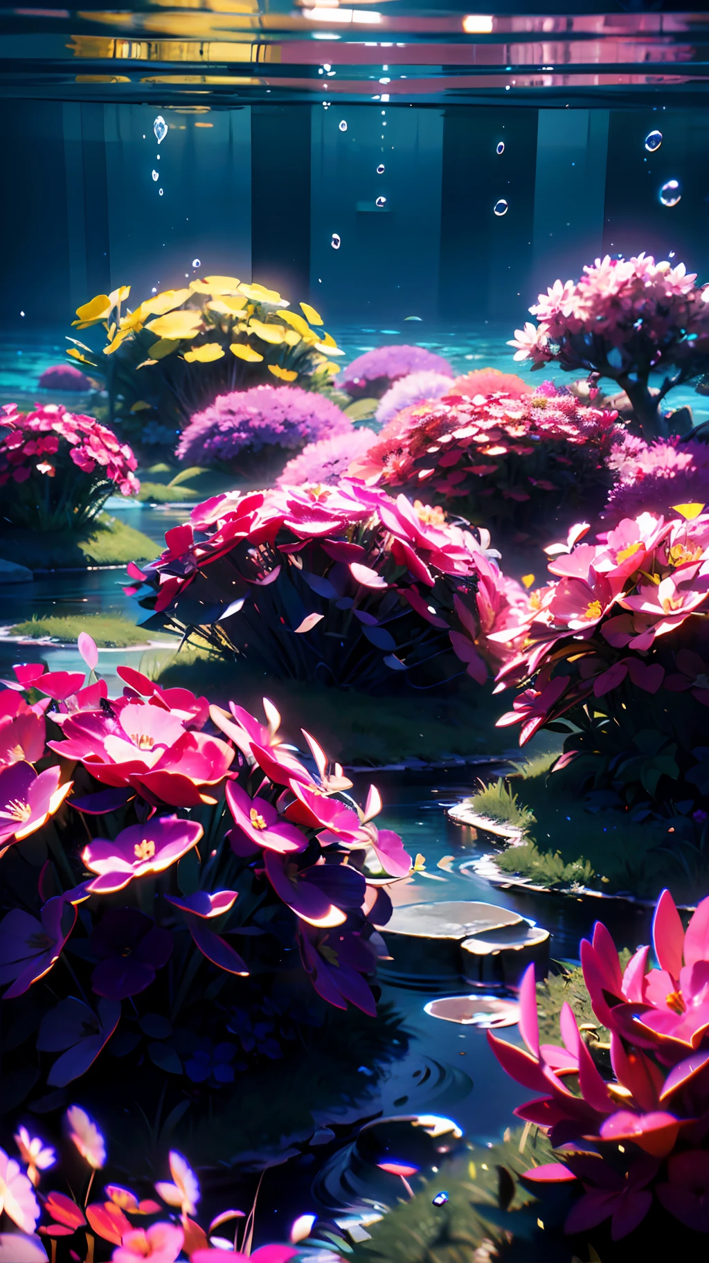 (Best Quality)), ((Masterpiece)), (Details:1.4), Underwater, Underwater Flowers, Light Shower, Deep Depth, Three-Dimensional Terrain, Streams and Swells, HDR, Ray Tracing, NVIDIA RTX, Super Resolution, Unreal 5, Subsurface Scattering, PBR Texturing, Post-Processing, Anisotropic Filtering, Depth of Field, Maximum Clarity and Sharpness, Multilayer Textures, Albedo and Specular Maps, Surface Shading, Accurate Simulation of Light-Material Interactions, Octane Rendering, Two-Tone Lighting, Wide Aperture, Low ISO, White Balance, Rule of Thirds, 8K RAW, Masterpiece, Best Quality, (8k Highly Detailed Wallpaper)(Best Quality), ( best illustration), (best shading),