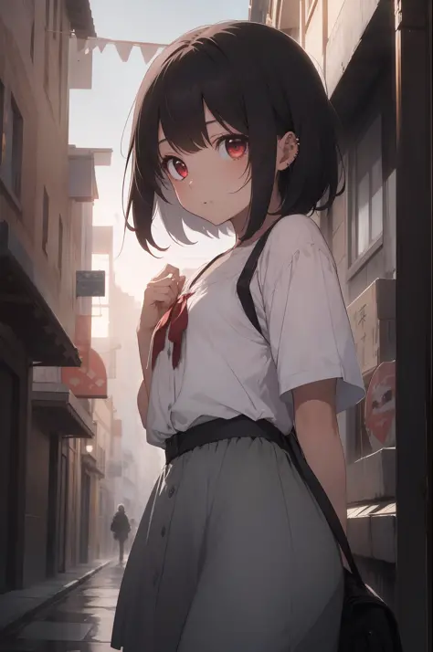 (extremely detailed CG unity 8k wallpaper,masterpiece, best quality, ultra-detailed, beautiful detailed eyes:1.2),best illumination, (best shadow, an extremely delicate and beautiful, bloom),
1gril,solo,In the heart of a sprawling metropolis, a young girl ...