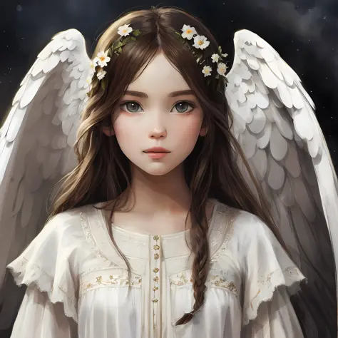 lifelike image of angel with wings