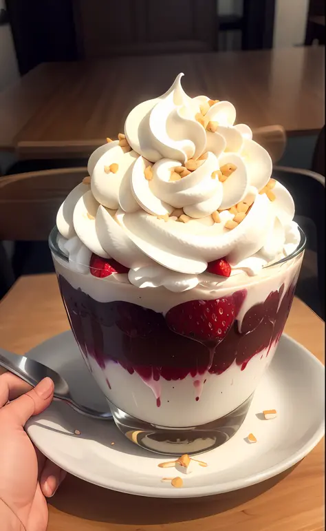 /Upscale
WhippedCreamTopStyle acai bowl with strawberry and whipped cream