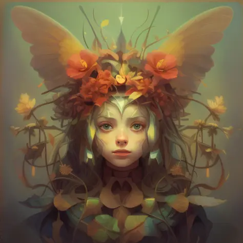 painting of a woman with a flower crown on her head, james jean and wlop, james jean and peter mohrbacher, beeple and jeremiah ketner, adrian borda, james jean andrei riabovitchev, tom bagshaw and sabbas apterus, loish |, tom bagshaw donato giancola, artge...