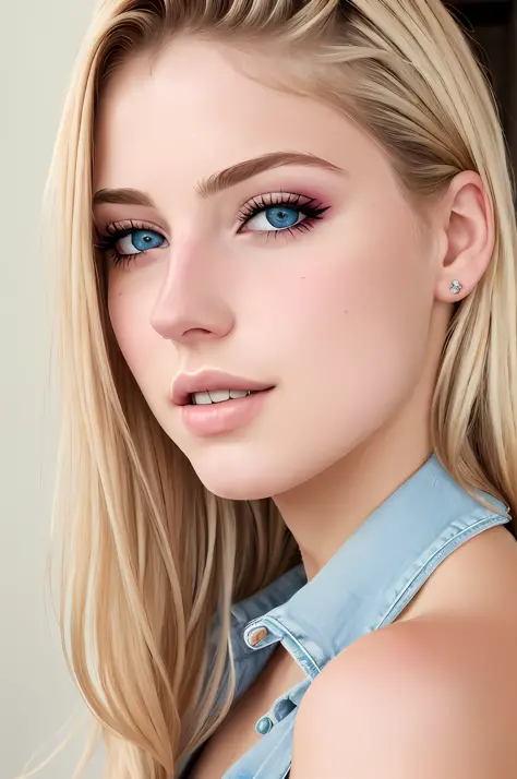 ((best quality)), ((ultra res)), ((photorealistic)), (intricate details), 19 years old, blonde hair, perfect face, make up:1.5, ...