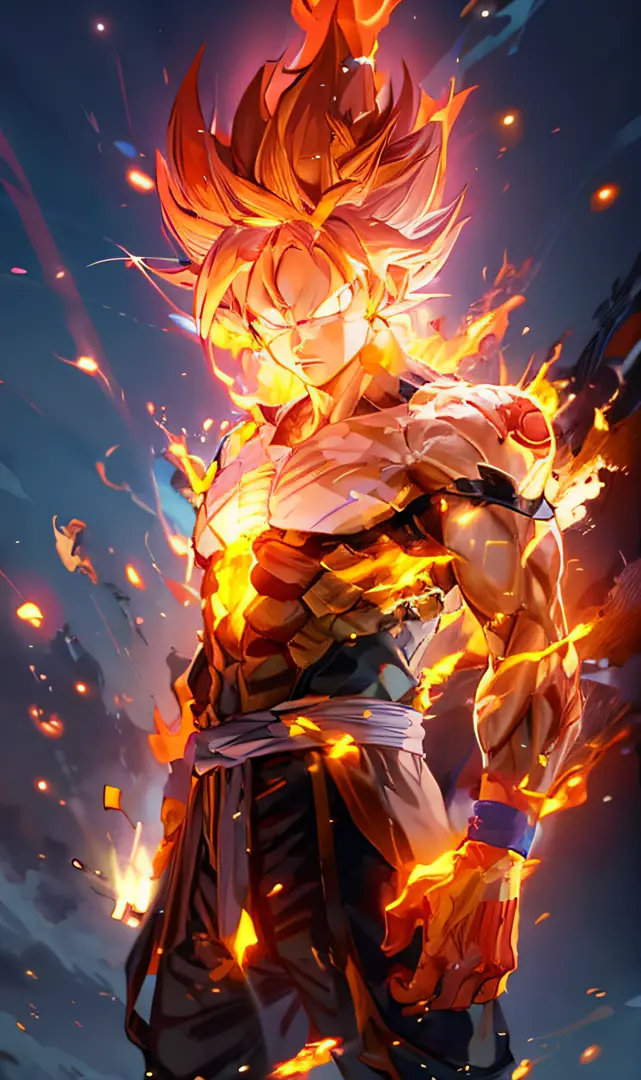 Dragon Ball Fighter Goku Wallpaper, Ultra Instinctive, 4 k manga wallpaper, badass anime 8 K, highly detailed Goku portrait, ene...