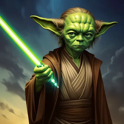 Yoda, the wise and revered Jedi Master from the Star Wars universe ...