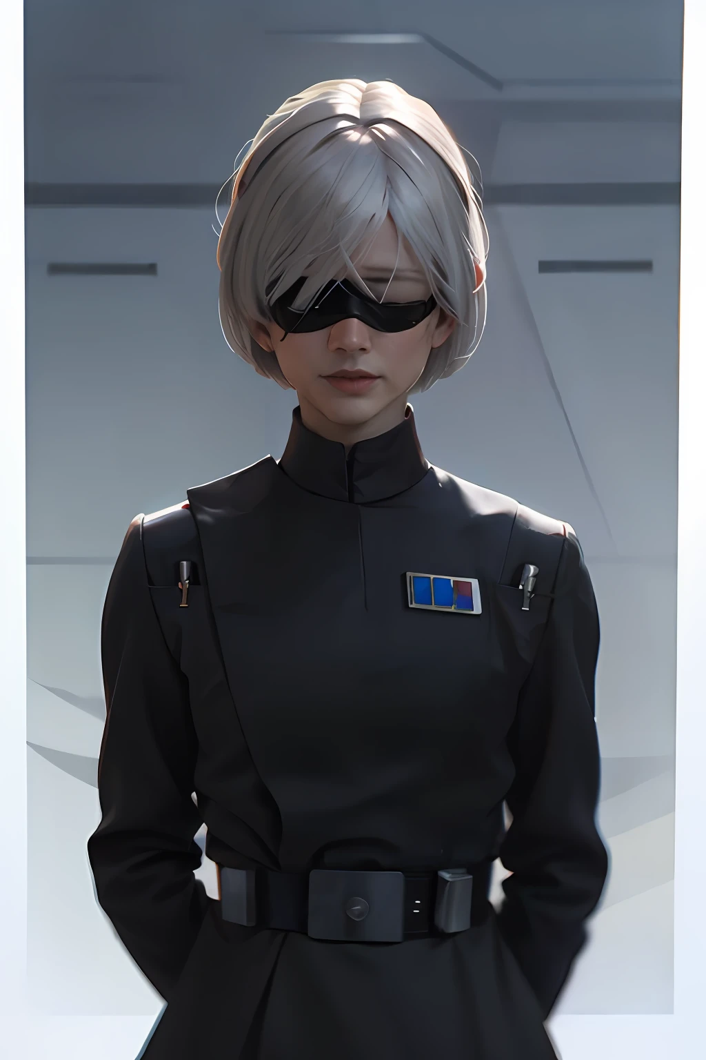 n_2b
blindfold, black blindfold, white imperialofficer uniform