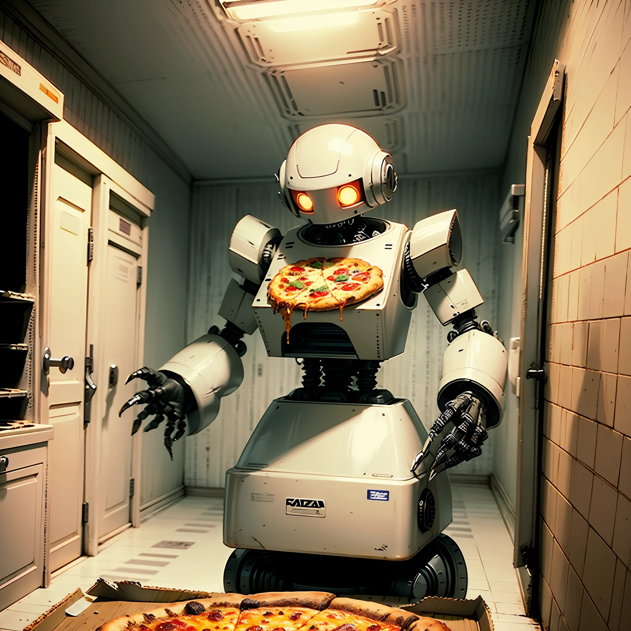 The Pizza Bots are the entities that roam the Pizza Parlour. They are animatronic robots that are very good at cooking pizzas for customers and they are very skilled at baking, but they are quite hostile to backrooms wanderers and their pizza-baking skills are useless in the backrooms, so they attack anyone who comes too close to their pizza ovens.