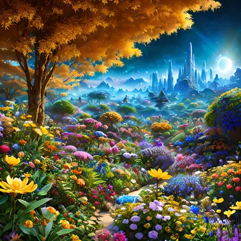 (best quality,masterpeace),(hyperdetailed colourful),
A cosmic garden of exotic alien flora and fauna
,perfect composition, best exposition, (golden ratio:1.2)
, hdr, dramatic,cinematic lighting, trending on artstation,trending on CGSociety, professional o...