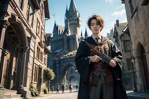 1boy wand , Hogwarts castle ,Gun