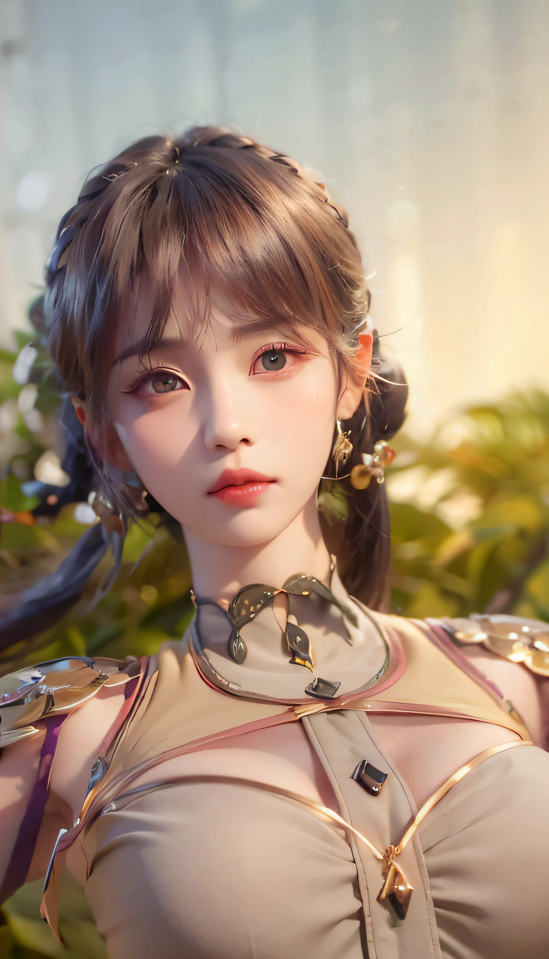 melhor qualidade, Obra de arte, Close de uma beleza oriental, Necessidade de beleza, asiático, Dragão, jogo cg, Estilo Revolucionário Lineage 2, Yun Ling, personagem de perto, close do personagem, Inspirado por Lee Meishu, close do personagem, Hirase Jinyao, Personagem feminina, Inspirado por Lan Ying, Filme do Mensageiro das Sombras, (rosto perfeito), (características faciais delicadas e bonitas), (olhos lindos), (nariz empinado), Rosto super fino, Olhos delicados, Palpebras duplas, rosto bonito, (foto realista: 1.3), bonitinho, seios médios