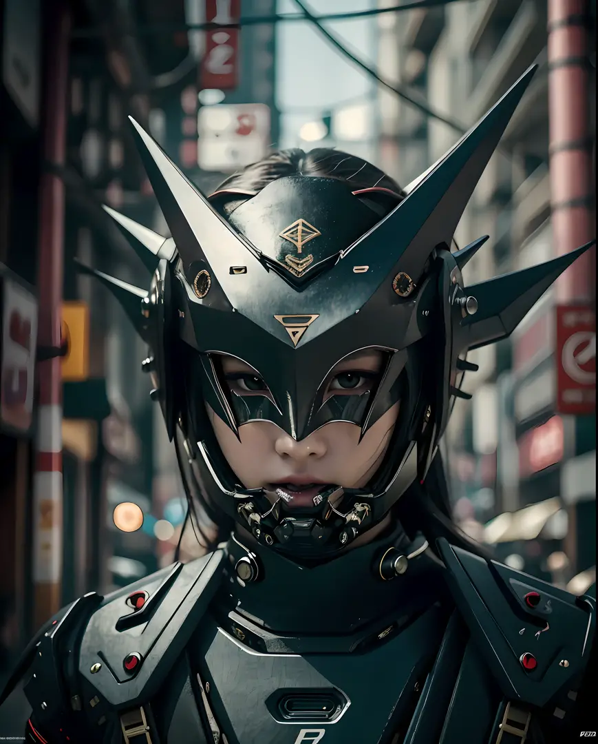 1 japanese girl , full body, dragon mask, dragon eyeshield, japanese oni mask, succubus horn, incubus, beautifull, demon mask,  ...