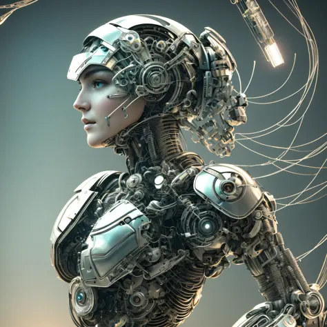 cyborg| detailed face| symmetrical| steampunk| cyberpunk| cyborg | intricate detailed| scalar| hyperrealistic| cinematographic l...