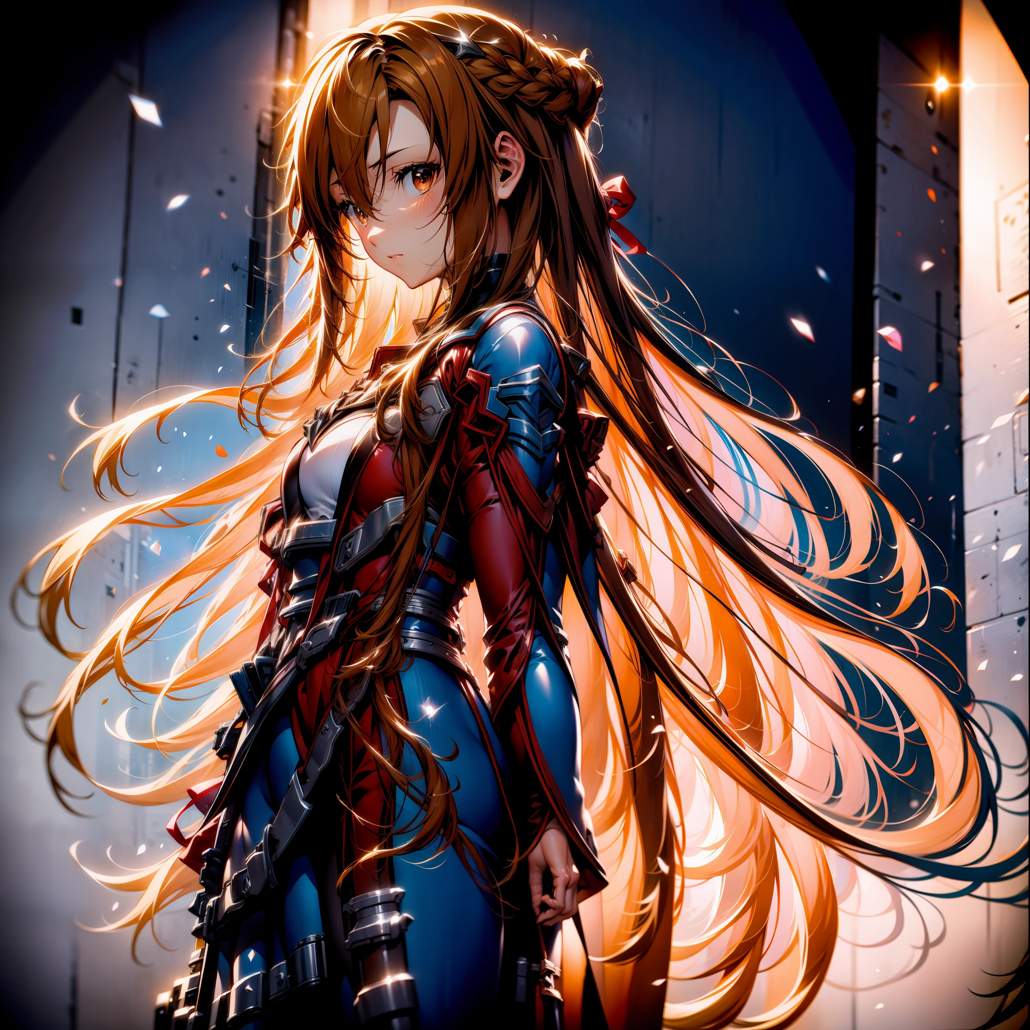 Asuna Yuuki, em um castelo flutuante, como Yuuki Sao, asuna_Yuuki, anime Sao