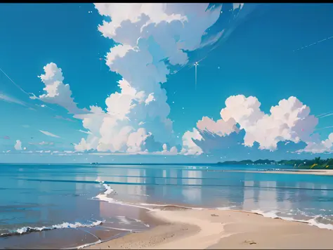夏天, 海滨, 岛, 清水, 蓝色渐变水- SeaArt AI