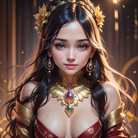 hyper realistic, ultra detailed photograph of a barbarian woman, ((Jade ocean:1.25)), golden jewelry, shiny, sunlight fractal details, (Anna Steinbauer:1.5), depth of field, HOF, hall of fame, detailed gorgeous face, apocalyptic environment, natural body p...